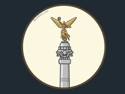 Angel de la Independencia abstract cdmx city color creative icon illustration ilustración mexico