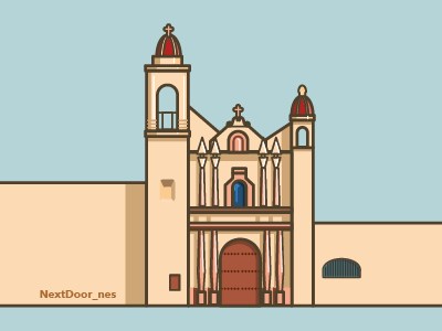 St. Peter Church abstract cdmx city color creative icon illustration ilustración mexico