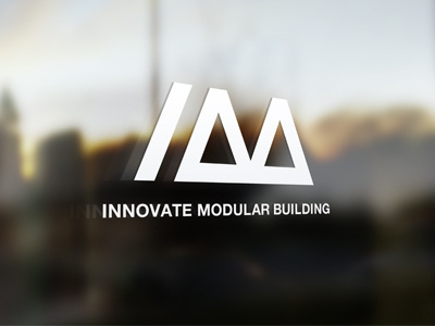 Innovate Modular Building branding building construction glass logo sign
