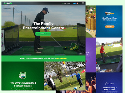 Family Entertainment Centre Website design family golf responsive sport website