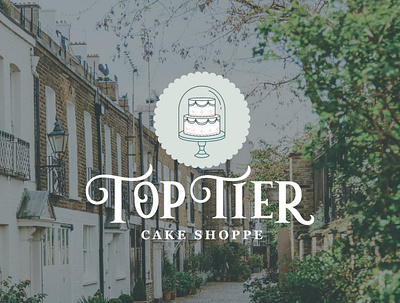 Top Tier Cake - Shoppe Branding Design bakery branding cake design cake logo custom logo graphic design handlettering illustration logo luxury logo style guide victorian logo
