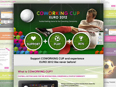 Coworking Cup – Landingpage coworking design football interface landing page landingpage launch page play soccer sponsor page ui ui design web website