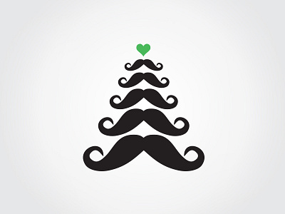 Merry Moustachy Christmas beard christmas christmas tree heart icon logo love merry christmas moustache railslove tree winter x mas xmas