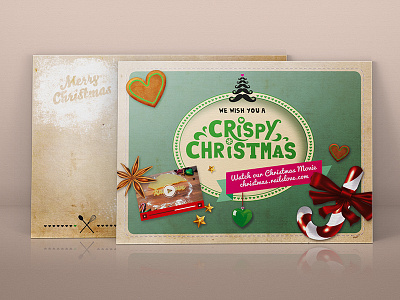 We wish you a Crispy Christmas! card christmas christmas card moustache postcard railslove