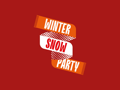 Winter Snow Party costume type event festa identity logo party snow type warm winter xmas