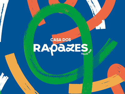 Rebranding - Casa dos Rapazes association boys colorful home identity design kids nossa paint paz peace rebranding type