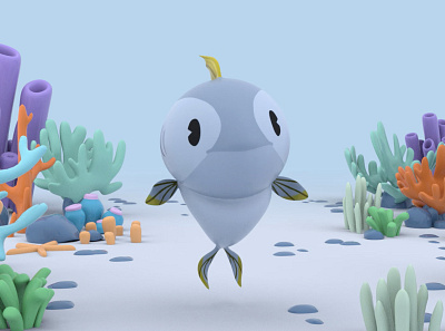 Tuna 3d 3d illustration animals animation character design cinema fish illustration tuna wwf
