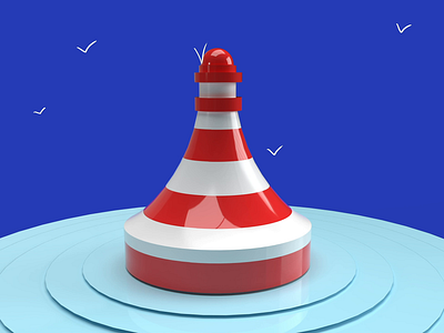 Sound of the sea 3d 3d animation 3d modeling dimesion lighthouse motion ocean sea