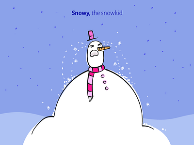 Snowy - The snowkid character christmas comics digital illustration instagram line story winter xmas