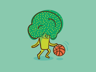 healthy food - character design 02 broccoli character design digital doodle food health illustration sport