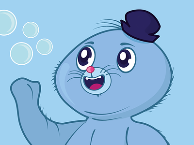 Seal Character Design animal captain cartoon character design children illustration illustrator kids ocean outline seal vector