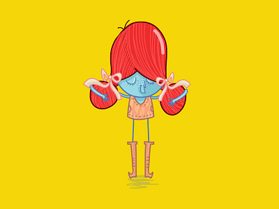 red head Rapunzel character design digital art girl hair illustration kids personagem red story