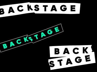 Backstage II fashion label logo typography vector