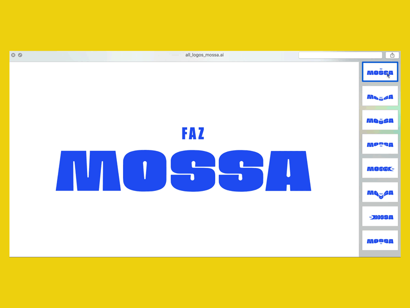 faz MOSSA - Branding activation distortion dynamic frame by frame identity lisbon loop moove movement new logo nossa process type