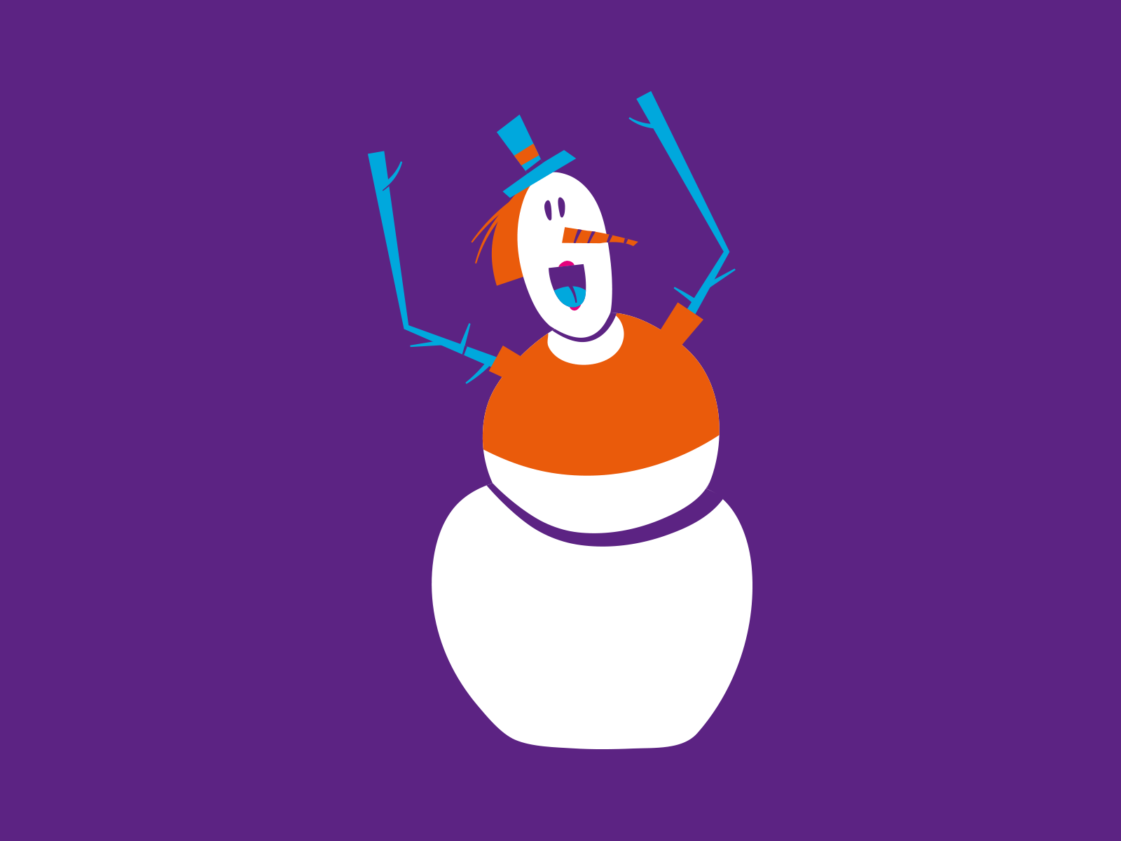 SnoWoman characters dancer design digital illustration loop microsoft snow snowman vector xmas