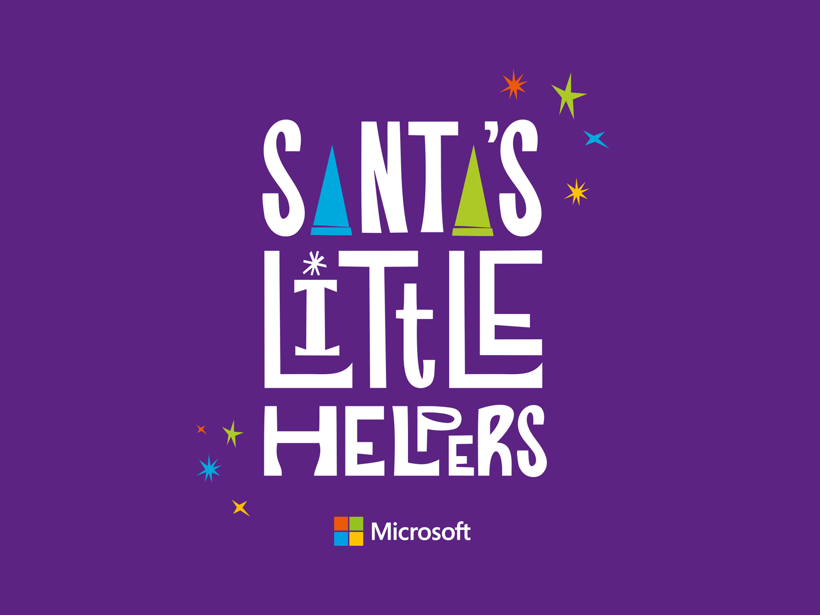 Santa's little helpers animated christmas design event elfs event kids handmade type logo loop microsoft type xmas