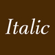 Italic fonts