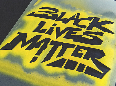 Black Lives Matter graffiti lettering spray paint stencil