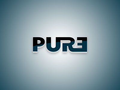 Pure brand concept logo pure typo