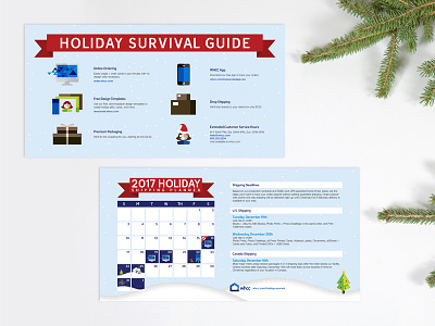 Holiday Survival Guide Shipping Insert branding holidays icons survival guide