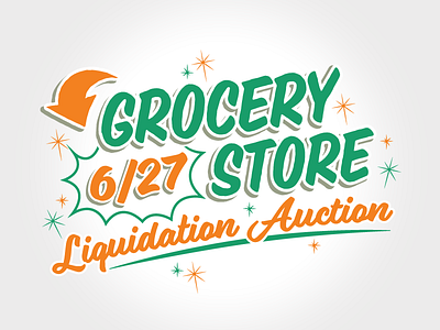 Country Mart Grocery Auction grocery ict retro sign painters