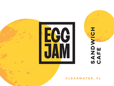 Eggjam Sandwich Cafe Branding brand identity branding corporate identity custom type food logo logotype