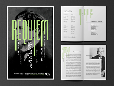 Wicker Park Choral Singers - Requiem Identity choral classical editorial music poster program requiem typography