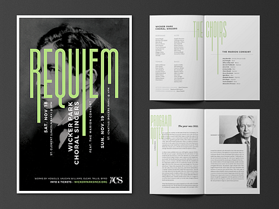 Wicker Park Choral Singers - Requiem Identity choral classical editorial music poster program requiem typography