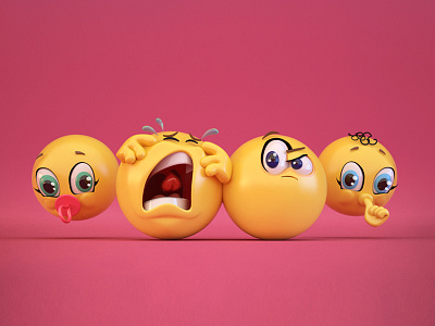 Funny Family angry cry smiles cute emoji funny happy sad