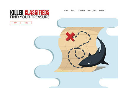 Killer Classified Web Concept Light adobe art branding byui design graphic design illustrator logo student ux web webdesign