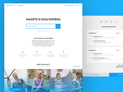 Domena.cz design flat responsive ui webdesign website