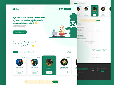 JídloDnes branding design flat responsive ui webdesign website