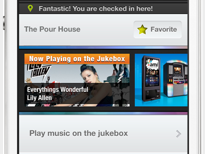 What's playing now?! album banner button ios iphone jukebox list music tabs ui