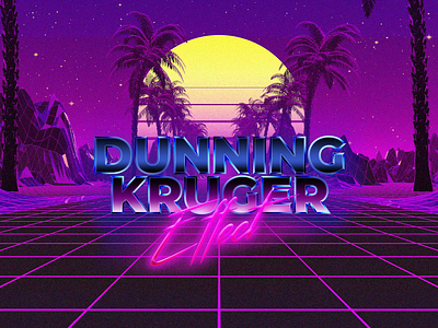Dunning-Kruger Effect promo 80s after effects cinema 4d dunning kruger retro synthwave trump tv titles