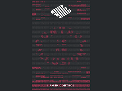 I AM IN CONTROL mr robot poster typography