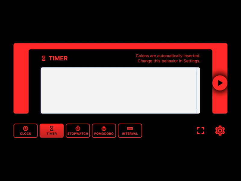 [Clock In] Timer bold bold colors clock design red typography ui web webdesign