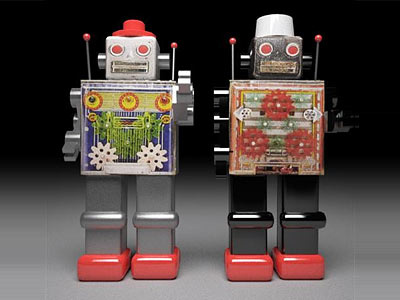 Toy Robots 3d cgi