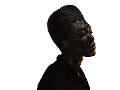 Benjamin Clementine character dark digital painting drawing fan art illustration light man photoshop portrait singer wacom