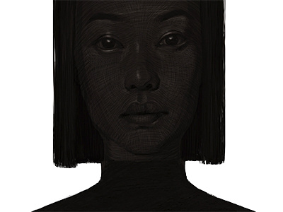 Wei character dark digital painting drawing girl illustration light photoshop portrait silhouette wacom woman