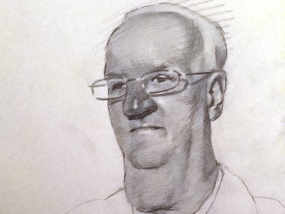 Arthur Shawcross bw character drawing illustration man old pencil portrait
