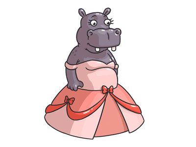 Cinderella animal character color digital painting drawing fun hipo illustration photoshop wacom