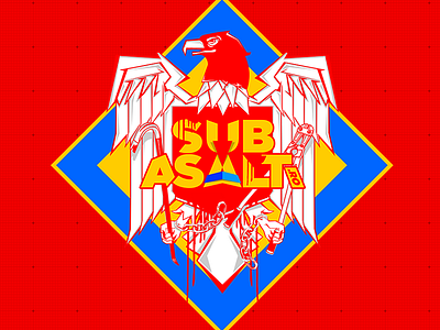 SUBASALT eagle graffiti logo vector