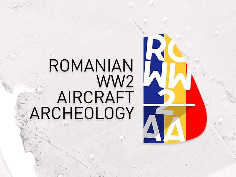 Romanian WW2 Aircraft Archeology - Logo airplane design graphic design identity logo logotype plane wing