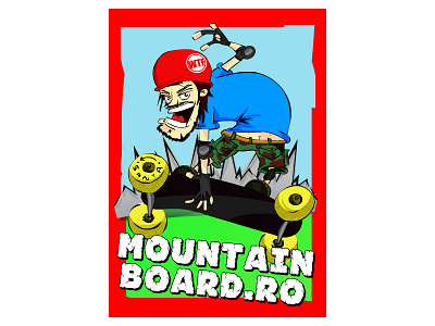 Mountainboard Romania Sticker and Poster mountainboard poster sticker