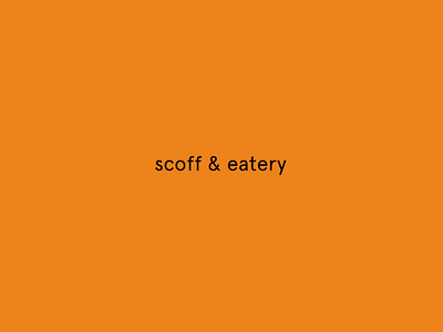 Scoff & Eatery Brand brand identity design branding cafe branding cafe logo colours logo vector