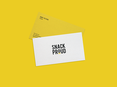 Snack Proud Business Cards brand collateral brand guidelines brand identity design brand rollout branding branding design business card design business cards design typography
