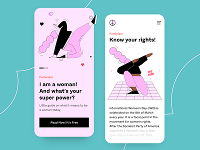 Mobile App Concept - A Guide to Feminism