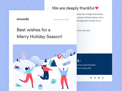Letter - Holiday wishes arounda clean concept design gifts holiday illustration snow ui web
