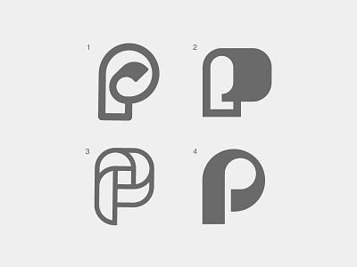 Paper P Logo badge design grid logo logotype mark minimalist monogram p paper type typography