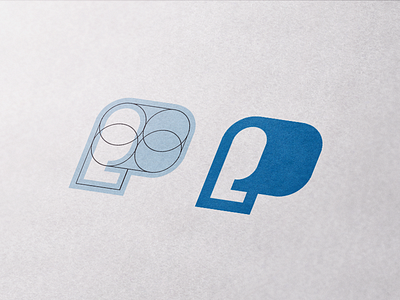 P Paper Logo badge design grid logo logotype mark minimalist monogram p paper type typography